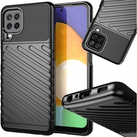 Coque de protection flexible Thunder Case pour Samsung Galaxy A22 4G, noire (1/5)