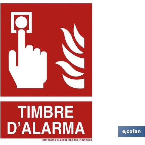 Sonnette d'alarme compacte avec signal lumineux 297 x 210 mm