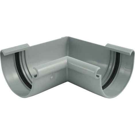 Marley Rinnenwinkel NW 100 mm, Innenecke, 90°, halbrund, grau Halbrunde Dachrinnen grau