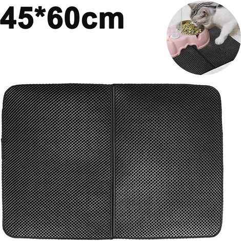 Tapis de litière pour chat à double couche en nid d'abeille (1/4)