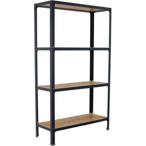 Estantería Simonhome click wood plus 4/400 antracita/osb