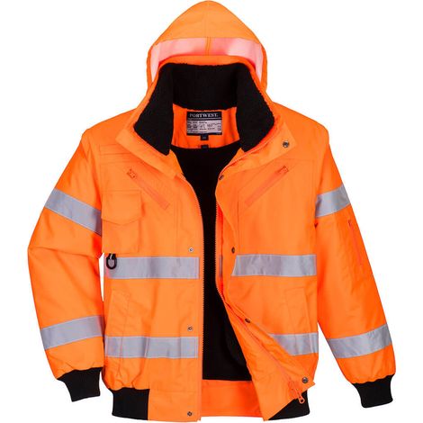 Bomberjacke Hivis 3-in-1 Farbe: Orange Größe XS - Portwest