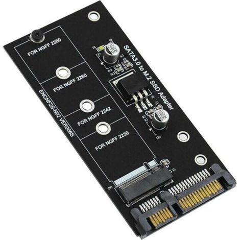 M.2 SATA Adapter M2 to NGFF Converter 2.5 Inch SATA3 Card B Key for 2230-2280 SSD (1/4)