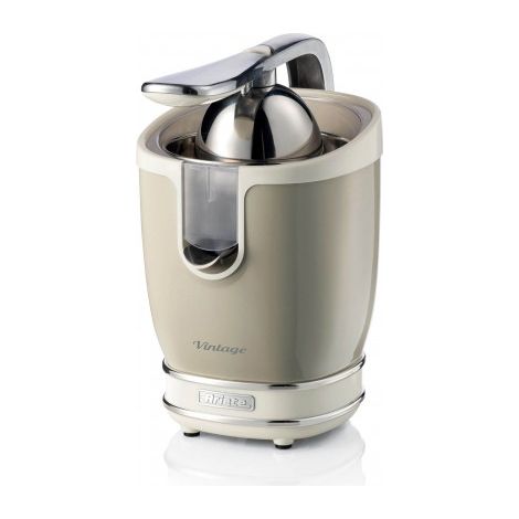 Ariete 413-03 Vintage Spremiagrumi Elettrico con Leva 85W 2 Coni Acciaio Inox Beccuccio Salvagoccia colore Beige (1/5)