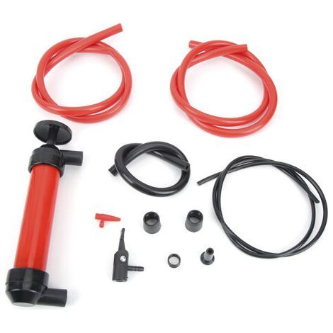 Bomba de sifón manual portátil para automóviles, extractor de aceite, transferencia de combustible líquido, bombas de aire manuales. (1/4)