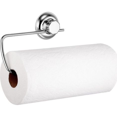 Porta rotolo di carta da cucina - Porta asciugamani di carta - Sistema a ventosa - Non necessita di foratura - Acciaio inossidabile - Porta asciugamani di carta per la cucina. (1/4)