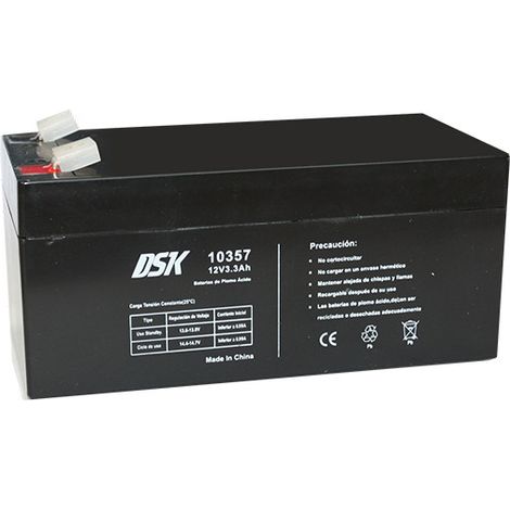 DSK AGM Blei-Säure-Batterie 12V 3,3Ah schwarz