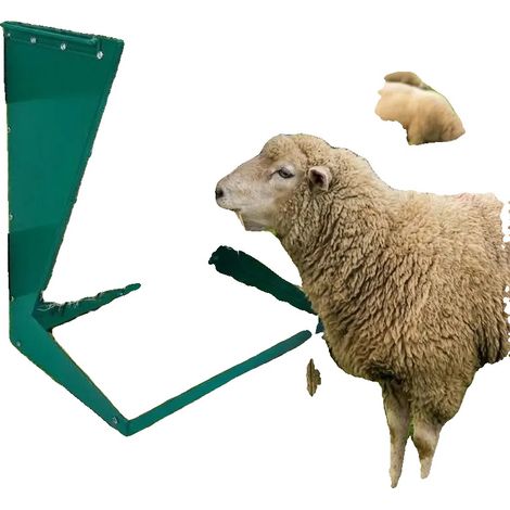 Râtelier à foin, design 2-en-1, construction en acier durable, vert (1/2)