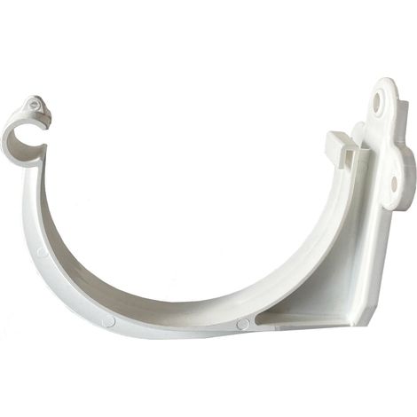 Crochet bandeau monté avec étrier PVC 25 demi-ronde - blanc - First Plast