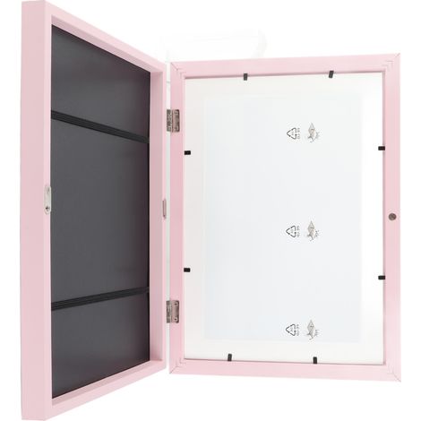 Cadre à Ouverture Frontale pour Exposition et Stockage d'Art - Cadre Modifiable A4 Rose - Fermeture Magnétique, Verre Protecteur et Design Moderne (21x29,7cm/ 8,26x11,69in) (1/3)
