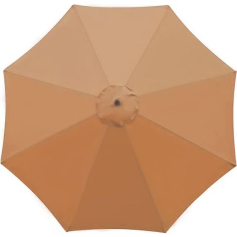 Housse de rechange pour parasol, 8 baleines, 3 mètres, imperméable, résistante aux UV, tissu de rechange, kaki (1/5)