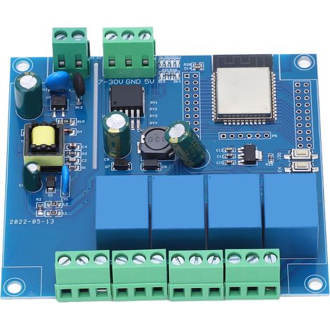 Carte de développement ESP32 WiFi Bluetooth Module relais 4 voies programmable et réinitialisable sans fil (1/5)