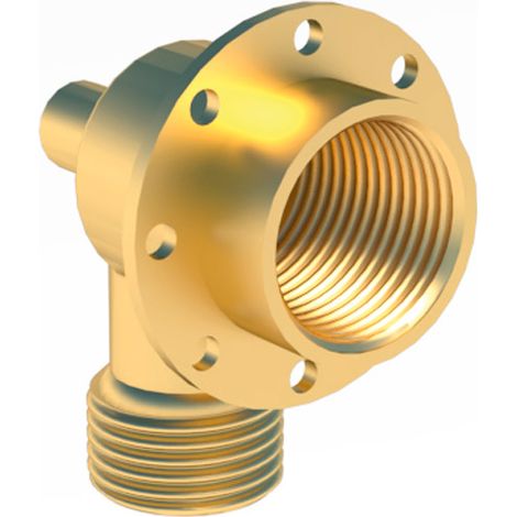 Anquier – Coude mâle/femelle 1/2" – Raccord de robinetterie – Filetage entrée 1/2" – Positionnement droit ou gauche (1/2)