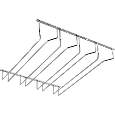 Gläserhalter für 4 Glasreihen 460 x 500 x 70 mm Chrom poliert Gläserschiene zum Unterbau an Schränken Regalen oder Borten von SOTECH