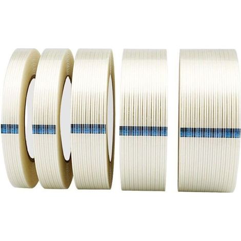 Ruban adhésif renforcé fibre de verre – 20 mm × 50 m – étanche, haute résistance, idéal pour réparation et cerclage (1/4)