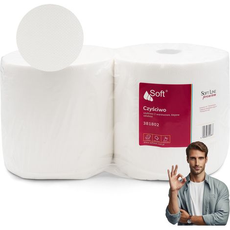 Paño de limpieza de celulosa de 2 capas Soft Premium Line, paquete de 2 unidades. (1/5)