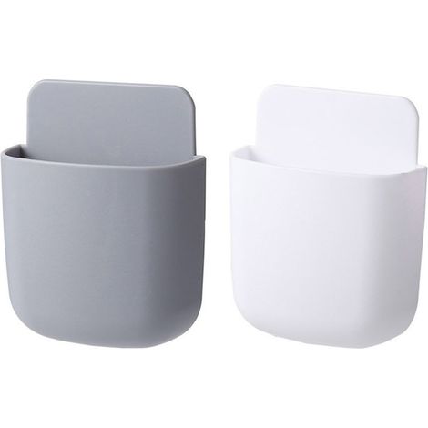 1 pièce Boîte de rangement murale, support télécommande, organisateur multifonction pour salle de bain et bureau