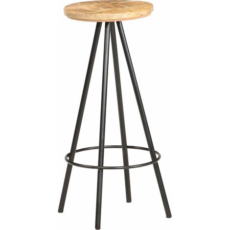 Maison Exclusive - Tabourets de bar lot de 4 bois de manguier brut (1/5)