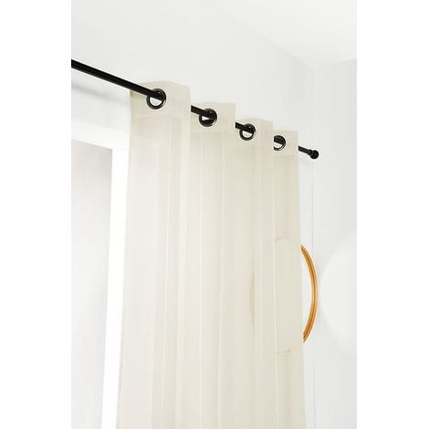Voilage fantaisie - Jacquard taupe - 140x240cm
