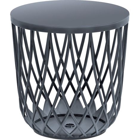 Cesta de jardÃ­n soporte - mesa auxiliar decorativa UNIQUBO 55L., dimensiones (mm) 447x447x450, color Antracita