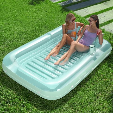Matelas Gonflable 178 x 116 cm pour Piscine, Bain de Soleil pour Adultes, Flotteur de Piscine, Matelas Gonflable pour Adultes, divertissements d'été, fête Aquatique (Fleur Violette)