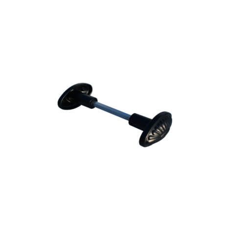 Bouton double ovale Noir Marguerite