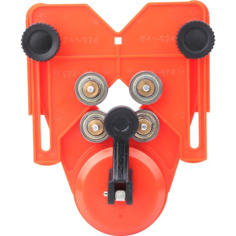 Poinçonneur de carreaux en verre rouge, guide de perçage ajustable avec positionneur de trous pour carrelage (1/5)