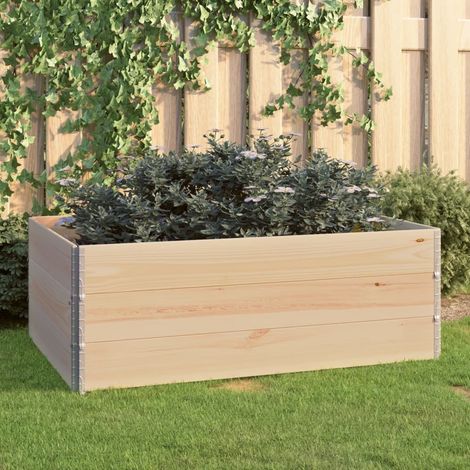Jardinières, Bac à fleurs, Pot de fleurs surélevées 3 pcs 100x150 cm Bois de pin solide BVM39735 (1/5)