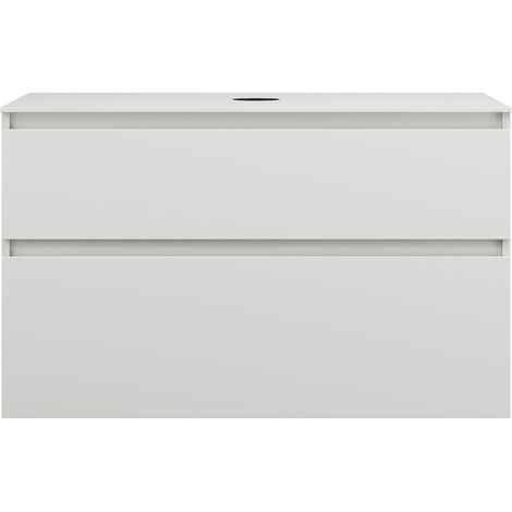 burgbad Lin20 mueble bajo para lavabo con consola, 2 extraíbles, (1/2)