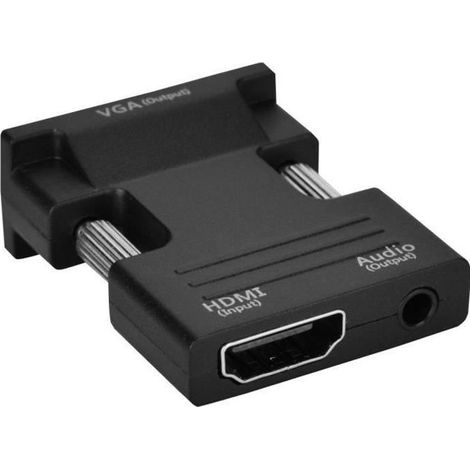 Adaptateur VGA vers HDMI Convertisseur 1080P Portable - Xuyan - Prise en charge audio - Ultra-petite (1/4)