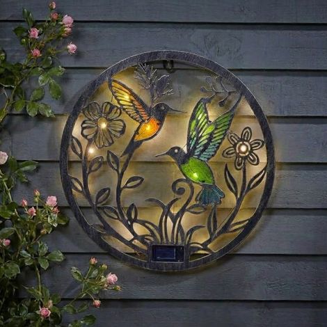 Lunaria Hummgbird Disc Solar Wall Light (1/2)