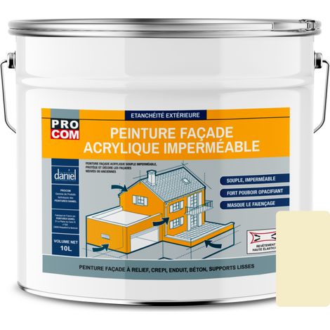 Peinture façade PROCOM crépi, façade à relief, imperméabilisation et protection des façades - Durable jusqu'à 10 ans F3ECCF 10 litres