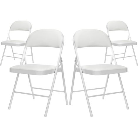 Confezione da 4 sedie pieghevoli imbottite Thinia Home