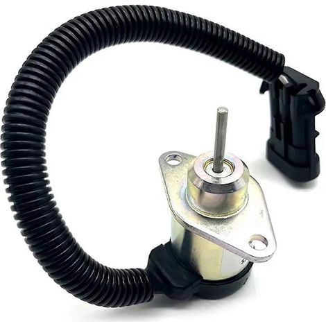 Électrovanne d'arrêt de carburant 12 V 1J710-60011 (réf. 6691313 et 7000769) pour Bobcat S160, S185, S205 et 450 électrovanne d'arrêt 1E137-60012 (1/5)