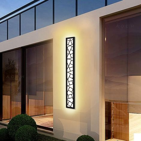 Applique murale d'extérieur LED noire, éclairage de jardin moderne, 20 W, étanche IP65, 3 000 K, longueur 60 cm (SKU produit : 96666071 SKU Offre : mkh25.7.16-10) (1/5)