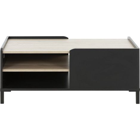 CALICOSY - Table Basse 2 Niches de Rangement L106 cm - Amsterdam (1/5)