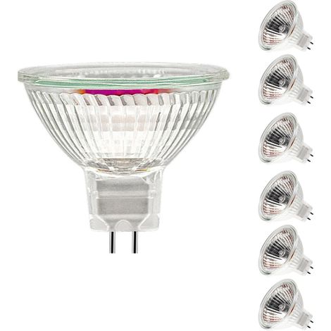 Ampoule Halogène MR16 12V 20W - Lot de 6 - Culot GU5.3 - Dimmable 2700K - Spot Encastrable Salon (1/5)