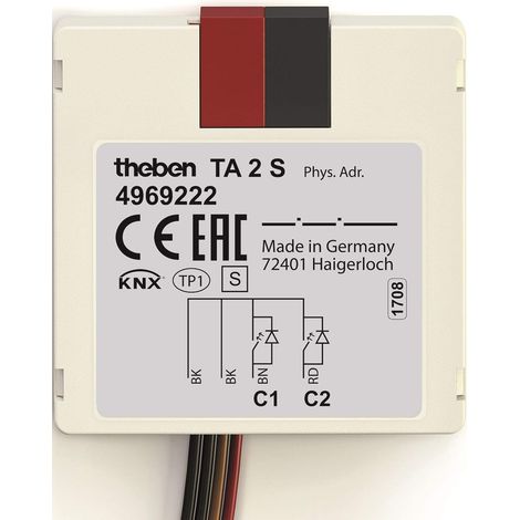 Theben TA 2 S KNX - w2-fach Tasterschnittstelle mit 4-poligem Kabelanschluss (1/5)