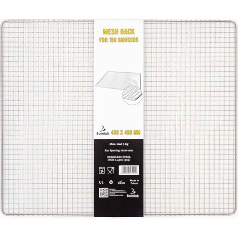 Rejilla de malla 150 para ahumador Borniak de 480 x 400 mm.