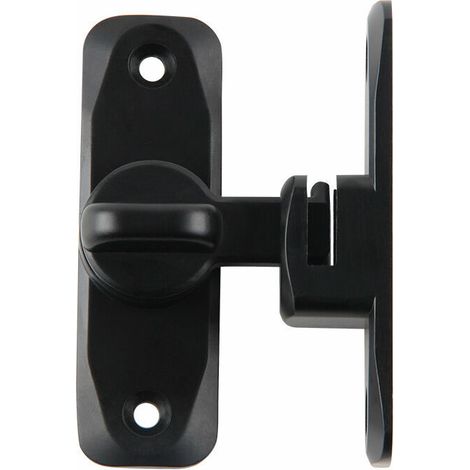 Green Mobility-Boucle de verrouillage de porte à 90/180 degrés Boucle à angle droit Boucle de porte Boulon Serrure de porte de grange Serrure de porte coulissante Serrure d'armoire(noir) (1/4)