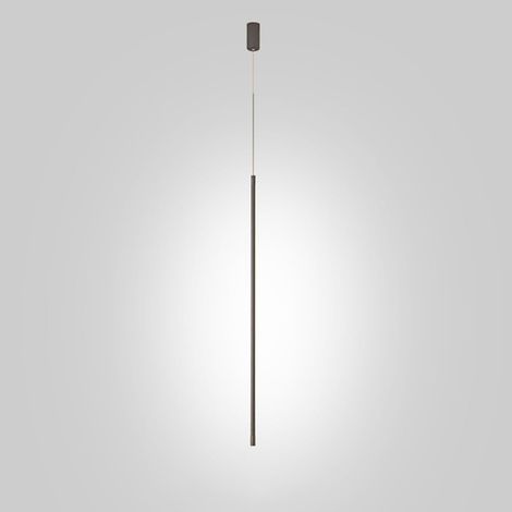 Lampe à suspension de chevet linéaire, lampes suspendues à flûte ultra-mince, lustres à long tube LED créatifs, luminaires à suspension minimalistes modernes, lampes à gouttes en métal avec abat-jour (1/5)