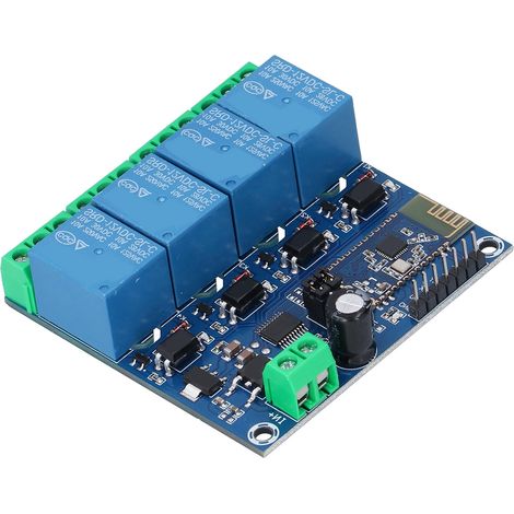 Module relais 4 canaux Bluetooth pour télécommande de téléphone portable avec voyant lumineux DC12V (1/5)