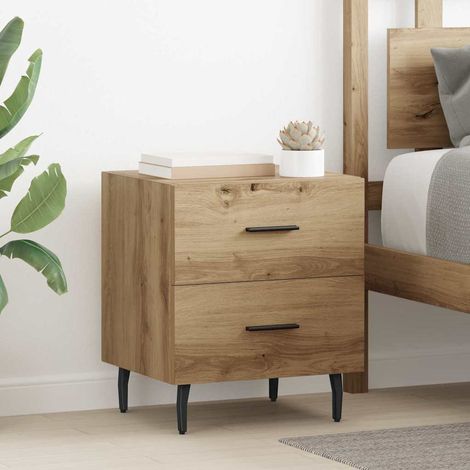Nachttisch 2 pcs Artisan-Eiche 40 x 35 x 47,5 cm Holzwerkstoff