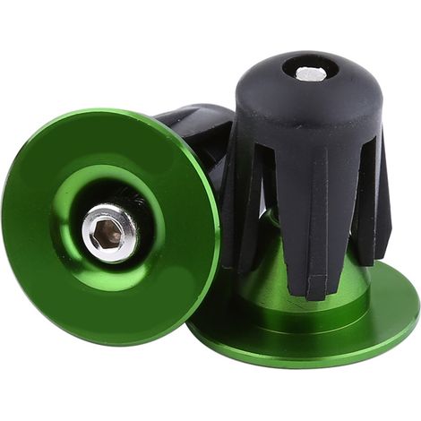tappi terminali per manubrio di bicicletta di colore verde – Tappi in alluminio per le estremità del manubrio (1/5)