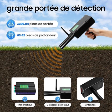 Détecteur d'or Professionnel 1000m +3D Fonction De Balayage Quatre Modes De Exactes Recherche Détecteur De Métaux Dual-Probe Convient pour 20 Mètres d'or d'argent De Cuivre Et De Titane (1/5)