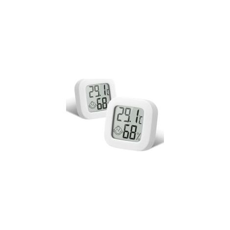 Thermomètre Hygrometre Intérieur, 2PCS Mini Thermomètre Hygromètre Digital à Haute Précision, Moniteur de Température et Humidimètre Indicateur du Niveau de Confort pour Maison, Bureau (1/5)