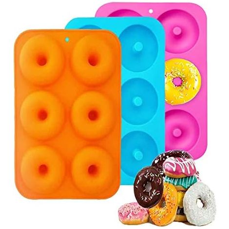 MINKUROW Stampo Per Ciambella In Silicone 100% Silicone Antiaderente Stampi Per Ciambella In Silicone, Stampo Per Pasticceria In Silicone, Fabbrica Di Torte, Adatto Per Torte, Biscotti, Bagel, Muffin (1/5)