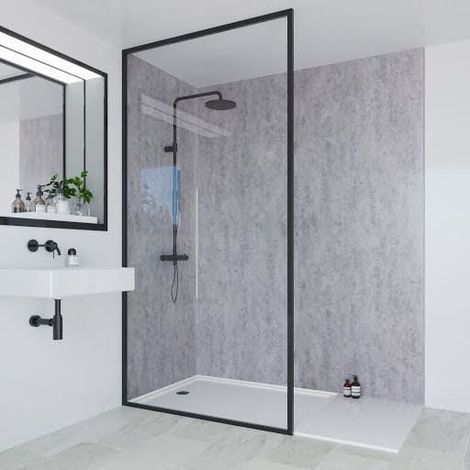 Multipanel Linda Barker Concrete Elements 2400mm x 1200mm Unlipped Bathroom Wall Panel
