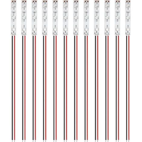 12 Pieces 50mm Pre Wired SMD LED Model LED 12-18V LED Strips Red 2835 (1/5)