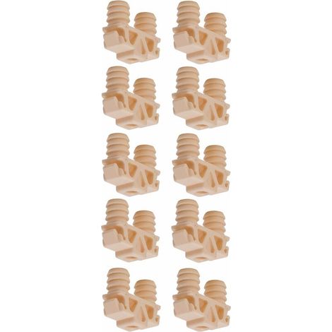 10x ferrure d'assemblage beige male en T connecteur fixation à visser bois meuble étagère porte panneau cuisine salon salle de bain assembleur (1/2)